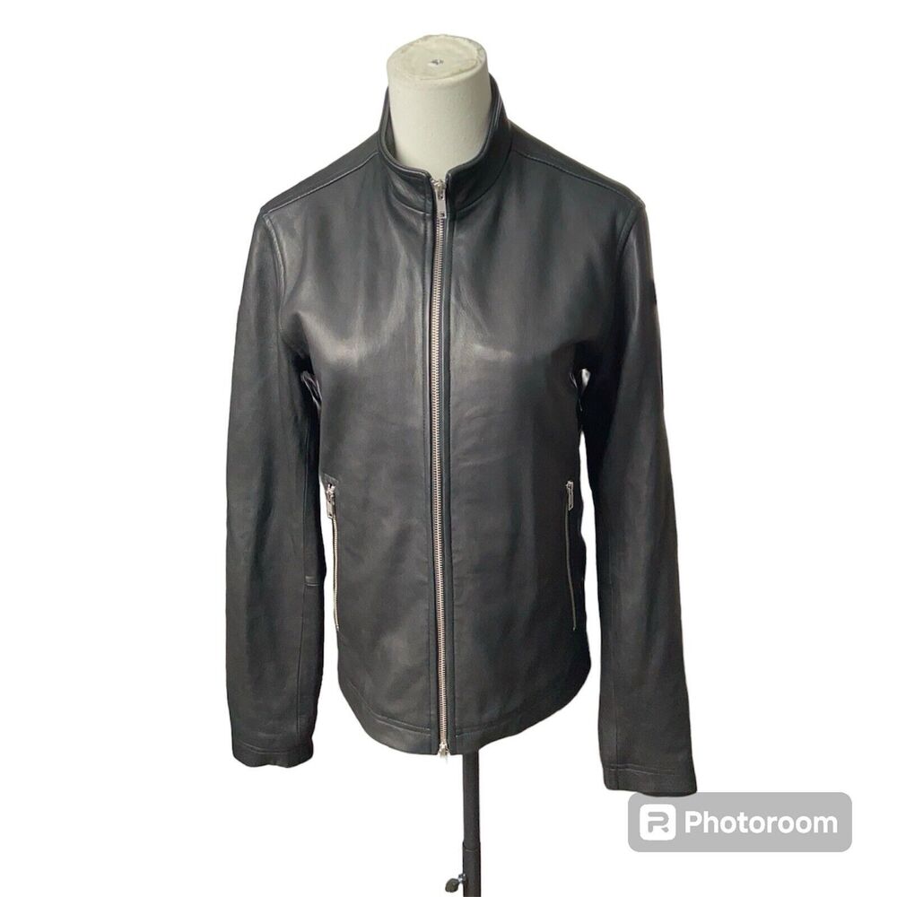 Theory Leather Jacket XS Black Women’s Motercycle
